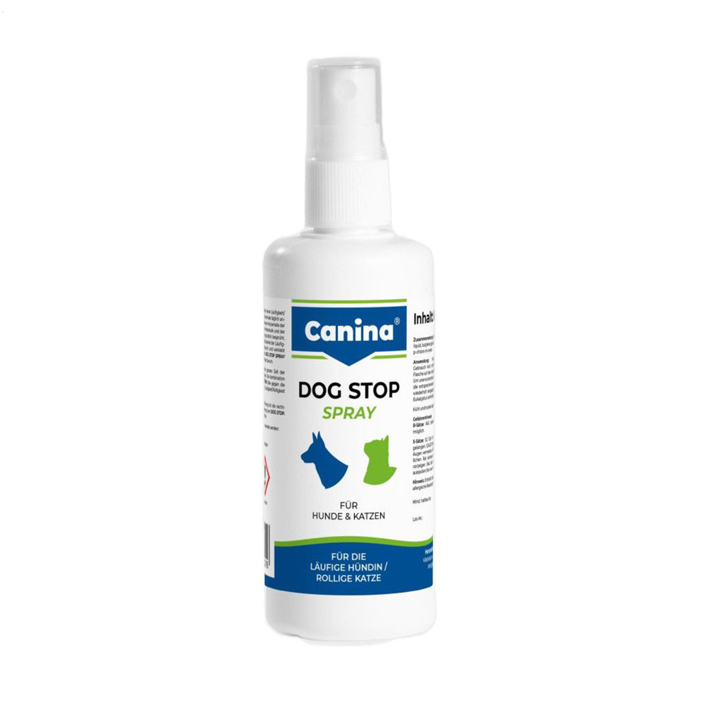 Гігієнічний засіб-спрей для собак та котів Canina Dog Stop Spray для заспокоєння при тічці, 100 мл